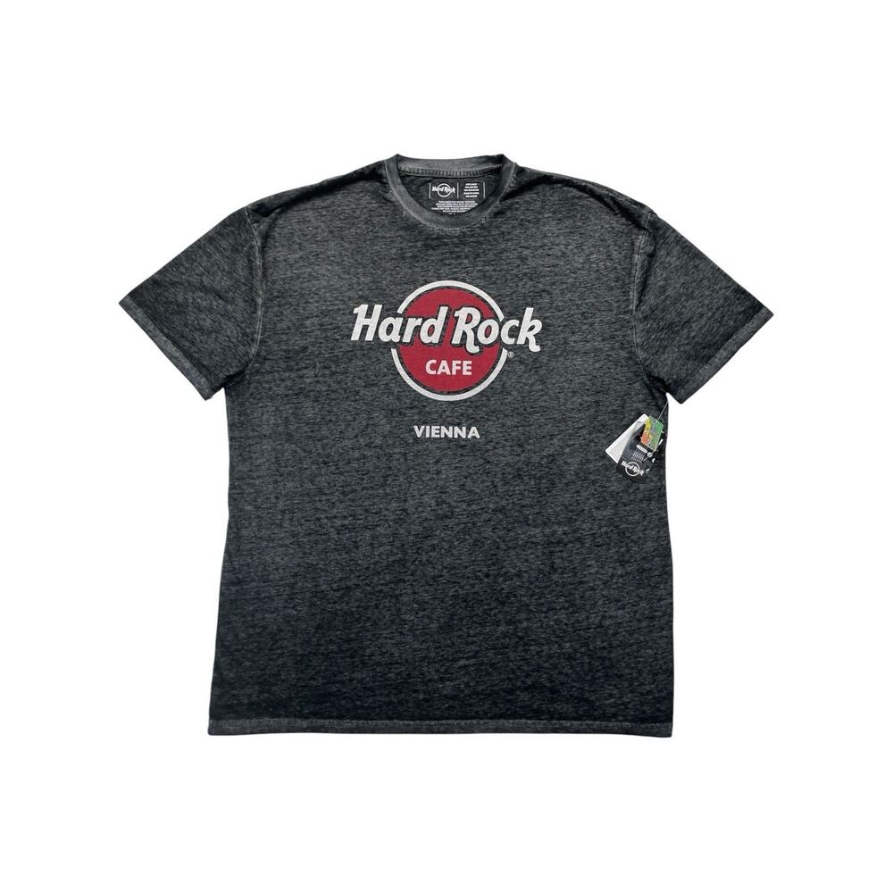 Hard Rock Cafe Vienna T‑Shirt Men’s 3XL Gray Short Sleeve NWT